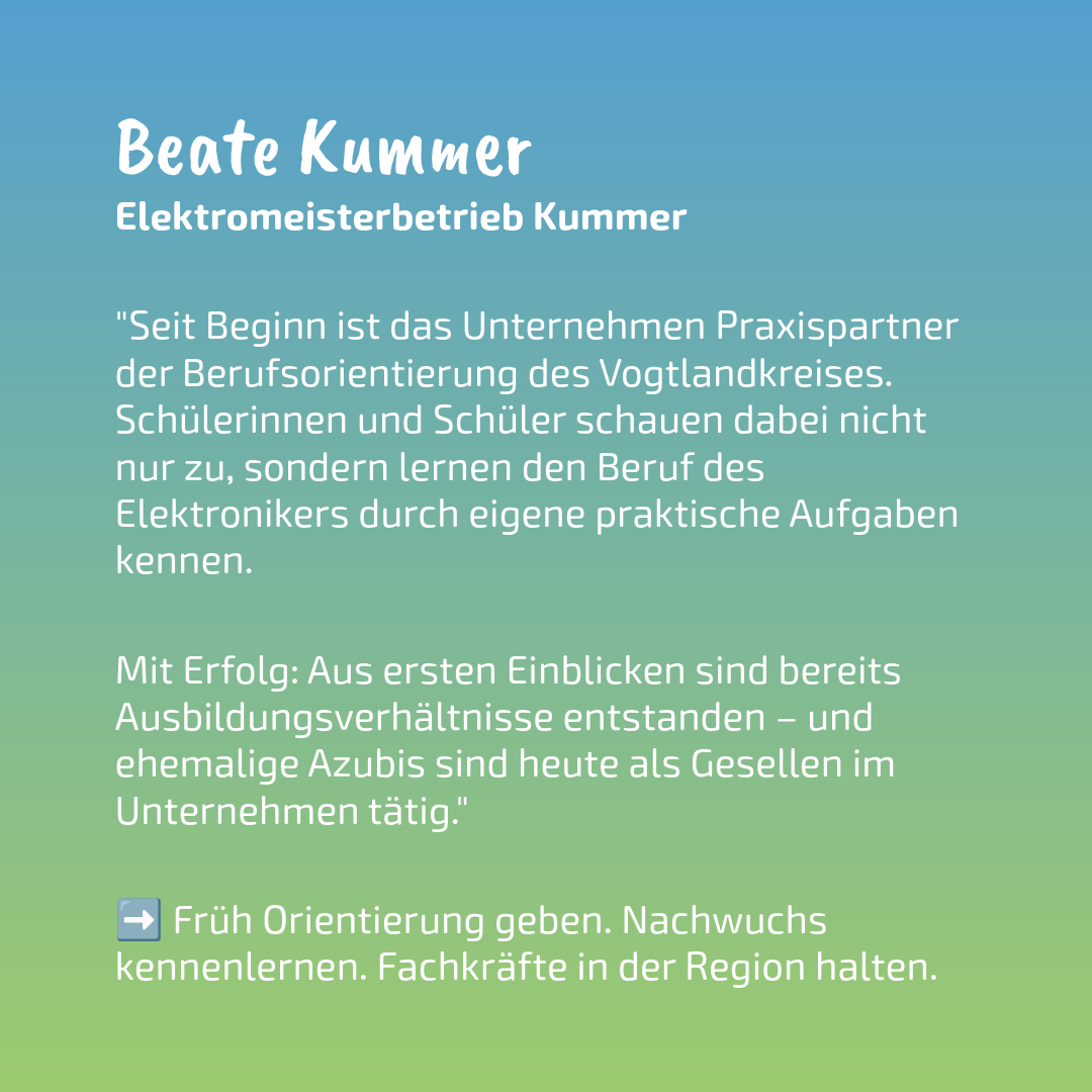 Statement Elektromeisterbetrieb Kummer